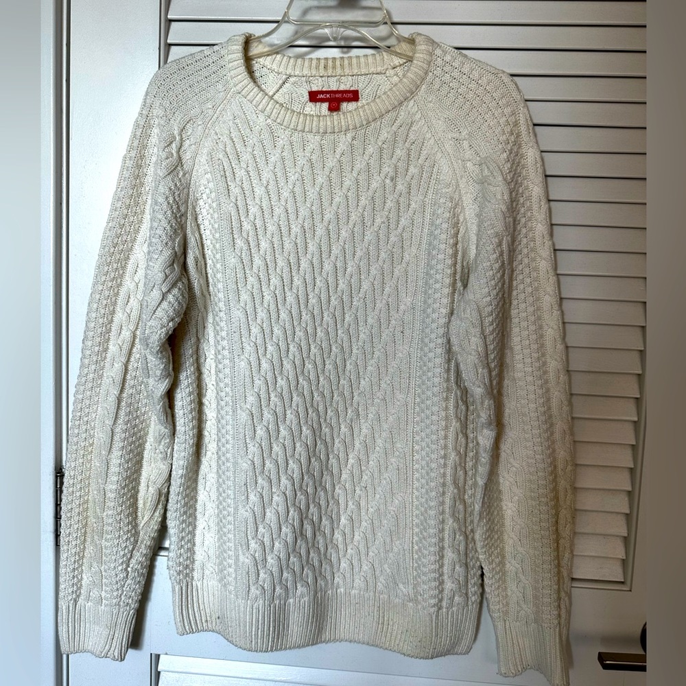 Jackthreads Irish Knit Crewneck Sweater